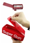 Kırmızı Parti Oyuncağı Para Saçma Fırlatma Tabancası Makinesi Super Money