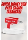 Kırmızı Parti Oyuncağı Para Saçma Fırlatma Tabancası Makinesi Super Money