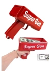 Kırmızı Parti Oyuncağı Para Saçma Fırlatma Tabancası Makinesi Super Money