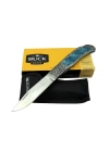Knives Bk-009bl Mavi Kamp Çakı 23 Cm - Sedef Ampampamp Metal Saplı, Kılıflı, Kutulu
