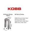 Kobb KBZ9019 19 mm 2500 Adet U Zımba Teli