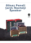 KTF-1428 Taşınabilir Güneş Enerjili Bluetooth Radyo Hoparlör – Şarjlı, Radyo, MP3, AUX Girişli
