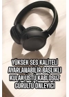 Kulak Üstü Kablosuz Bluetooth Kulaklık Gürültü Önleyici Ayarlanabilir