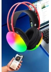 Kulak Üstü Kablosuz Bluetooth Kulaklık Unısex Renkli Işıklı Kulaklık