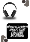 Kulak Üstü Kablosuz Bluetooth Kulaklık Yumuşak Süngerli SD Kart Girişli