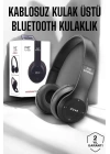 Kulak Üstü TF Kart ve AUX Destekli Ergonomik Bluetooth Kulaklık