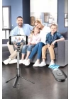 Kumandalı Tripod Telefon Tutucu Selfie Çubuğu 360 Derece Dönebilen