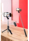 Kumandalı Tripod Telefon Tutucu Selfie Çubuğu 360 Derece Dönebilen