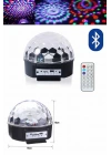 Küre Disko Topu Müzik Çalar Renkli Lazer Işıklı Bluetooth Disko Parti Işığı Kumandalı
