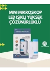 LED Aydınlatmalı 80–200 Kat Büyütmeli Cep Mikroskop