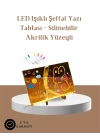 LED Aydınlatmalı Şeffaf Mesaj Tahtası – 30x20 cm, Neon Etkili Yazılar İçin Tasarlandı
