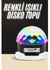 Led Işık Disko Topu Bluetooth Hoparlörlü USB Müzik Çalar Kumandalı