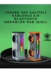 LED Işık Efektli Taşınabilir Bluetooth Hoparlör