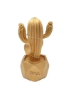 Led Işıklı Sevimli Kaktüs Dekoratif Masa ası Mini Biblo Gece ası-GOLD