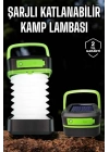Led Lamba Kamp Lambası Hafif Taşınabilir Şarj Süreli Akordeon El Fenerli