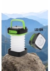 Led Lamba Kamp Lambası Hafif Taşınabilir Şarj Süreli Akordeon El Fenerli