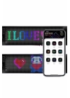 Led Matrix Bluetooth Bağlantılı Araç Camına Uygun Pixsel Görünümlü 16X96