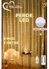 Lw-7 300 Ledli 10 Sarkıt Perde Led Işık, 8 Modlu Uzaktan Kumandalı, 3x3 Metre Peri Telli Led