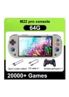 M22 Pro Retro Oyun Konsolu 5.0 ’’ıps Ekran Dahili 20000+ Oyun Emülatörleri Rgb Led Joystick