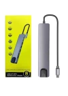 Macbook Pro/air Uyumlu USB Type-C 8 In 1 Hub Dönüştürücü Çevirici Çoklayıcı USB Hdmı Micro Sd 8 Girişli