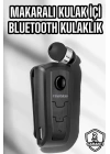 Makaralı Bluetooth Kulaklık Kulak İçi Android iOS Uyumlu Titreşimli