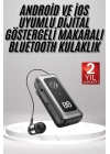 Makaralı Kulaklık SD Kart Girişli Dijital Göstergeli Kablolu Bluetooth Kulaklık