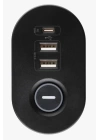 Masa Tipi Pd20w Akım Korumalı 3’lü Priz 2xusb 1xtype-c Girişli Kablolu Priz Ftr19