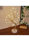 Masaüstü Boncuklu Şarjlı Ağaç a – 3 Kademeli Dokunmatik Işık, Dekoratif LED Masaüstü Ortam Aydınlatması