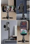 Masaüstü Telefon Standı 360 Derece Dönebilen Başlıklı Ayaklı Telefon Tripodu