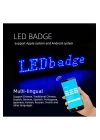 Matrix Kayan Led Yaka Rozeti Mobil Kontrollü Dijital Etiket 9×3cm
