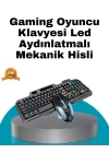 Mekanik Oyuncu Seti – LED Işıklandırma ve Ergonomik Mouse