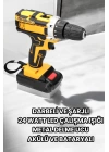 Metal Dişli 24W Akülü Matkap -Çift Bataryalı ve LED Çalışma Işığı ile Tam Set