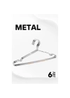 Metal Elbise Askısı Ekonomik 6 Adet Askı Seti