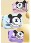 Mini 1080p Hd Çocuk Kamera Dijital Fotoğraf Makinesi 2.0 Inç Ekran 5 Adet Oyun Pembe