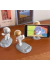 Mini Astronot Model Telefon ve Tablet Tutucu Standı