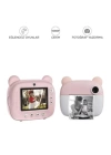 Mini Dijital Fotoğraf Çıkaran Video Kaydedici Taşınabilir Anında Baskı Çıkaran Çocuk Kamerası 3 Adet Rulo Hediye