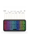 Mini Klavye Smarttv Işıklı Bluetooth Kablosuz Televizyon Ps3 Dizüstü Tabletler Ve Telefonlar İçin