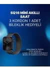 Mini Series 10 Akıllı Saat | 3 Kordon + Bileklik Hediyeli, Tüm Telefonlarla Uyumlu