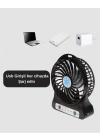 Mini USB Fan – Şarj Edilebilir, Işıklı, 3 Kademe, Taşınabilir Masaüstü Vantilatör