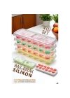 Modacar Buz Kalıbı - Bas-Bırak Kapaklı Silikon Buz Kalıbı 4 lü SET