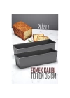 Modacar Teflon Ekmek Pişirme Kalıbı Evde Ekmek Yapımı Kalıbı 2 adet 35 CM