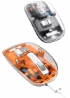 Mouse Fare Kablosuz Mouse Fare Şarjlı Bluetooth Sessiz 5 Tuşlu Şeffaf