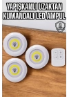 Mutfak Dolap Altı Işığı Uzaktan Kumandalı Yapışkanlı Kablosuz Pilli