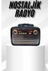 Müzik Kutusu Bluetooth Bağlantılı El Fenerli Nostaljik Tasarım Radyo