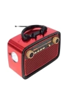Nostaljik Görünümlü Ahşap Radyo TF SD USB Girişli Led Fener Işıklı