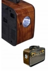 Nostaljik Görünümlü Ahşap Radyo TF SD USB Girişli Led Fener Işıklı