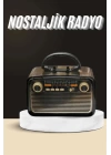 Nostaljik Radyo Bluetooth Bağlantılı Müzik Kutusu Ahşap