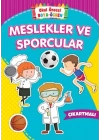 Okul Öncesi Boya-Öğren - Meslekler ve Sporcular - Çıkartmalı