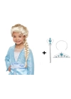 Örgülü Karlar Ülkesi Frozen Elsa Peruğu Tacı Ve Sopası Çocuk Boy