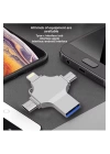 Otg 4in1 Cep Telefonu Çok Fonksiyonlu Usb Flash Bellek 128 Gb Type-c, Micro Sd Ve Kart Okuyucu